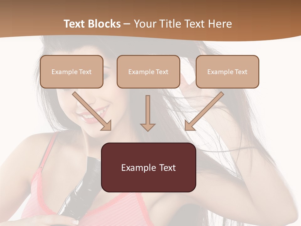Brunette White Face PowerPoint Template