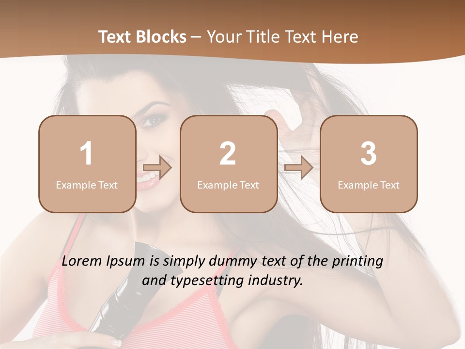 Brunette White Face PowerPoint Template