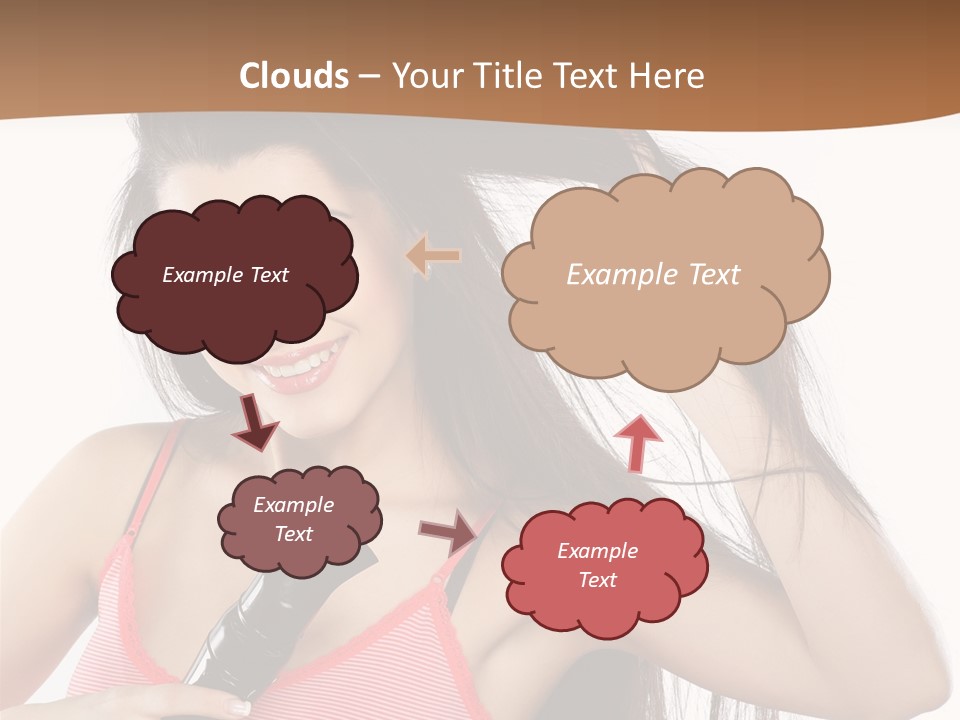 Brunette White Face PowerPoint Template