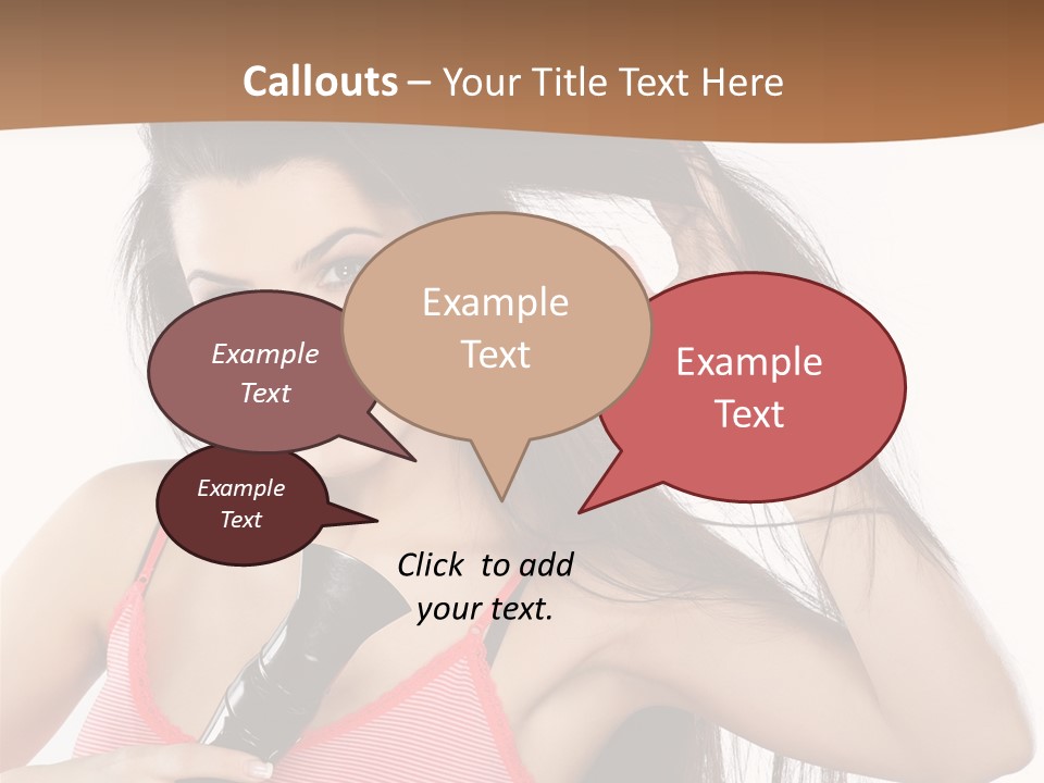 Brunette White Face PowerPoint Template