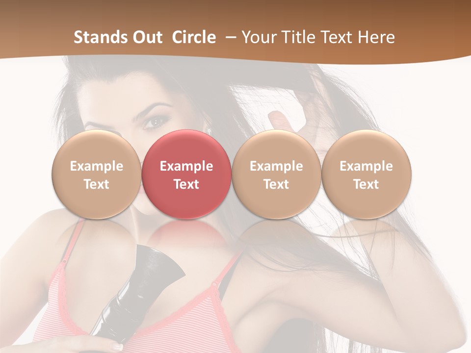 Brunette White Face PowerPoint Template