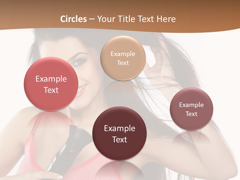 Brunette White Face PowerPoint Template