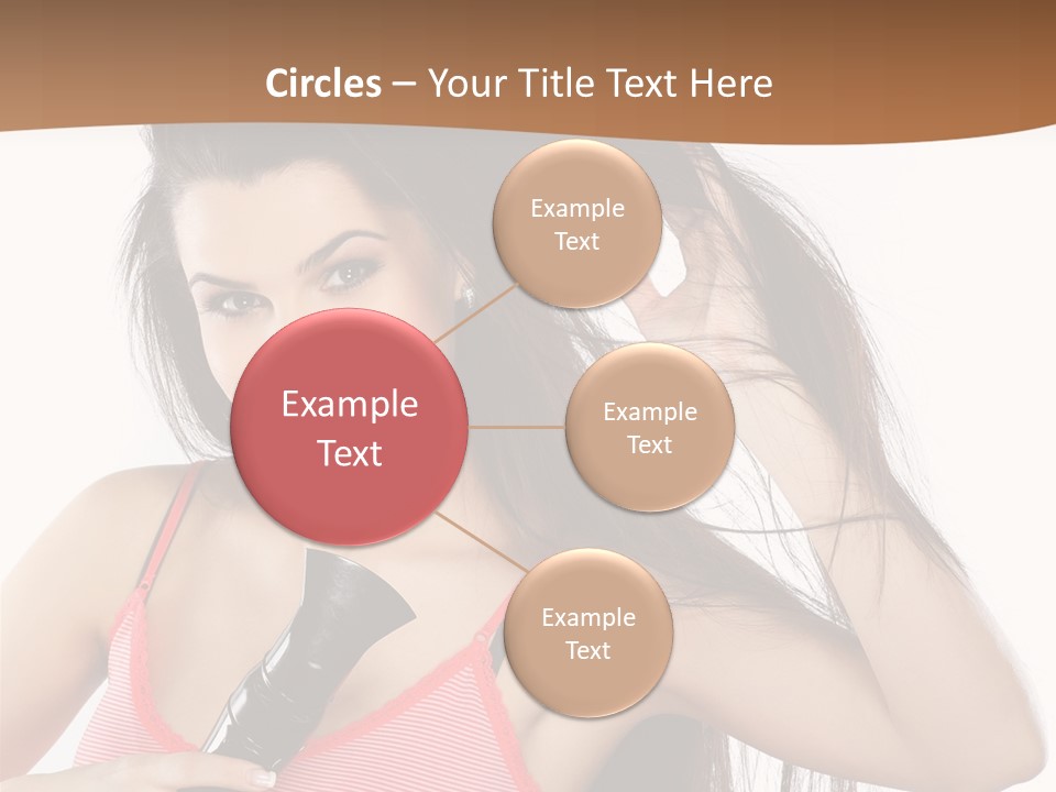 Brunette White Face PowerPoint Template