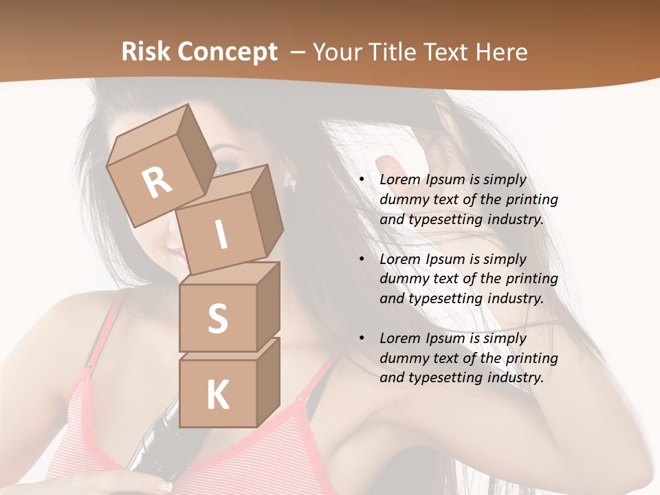 Brunette White Face PowerPoint Template