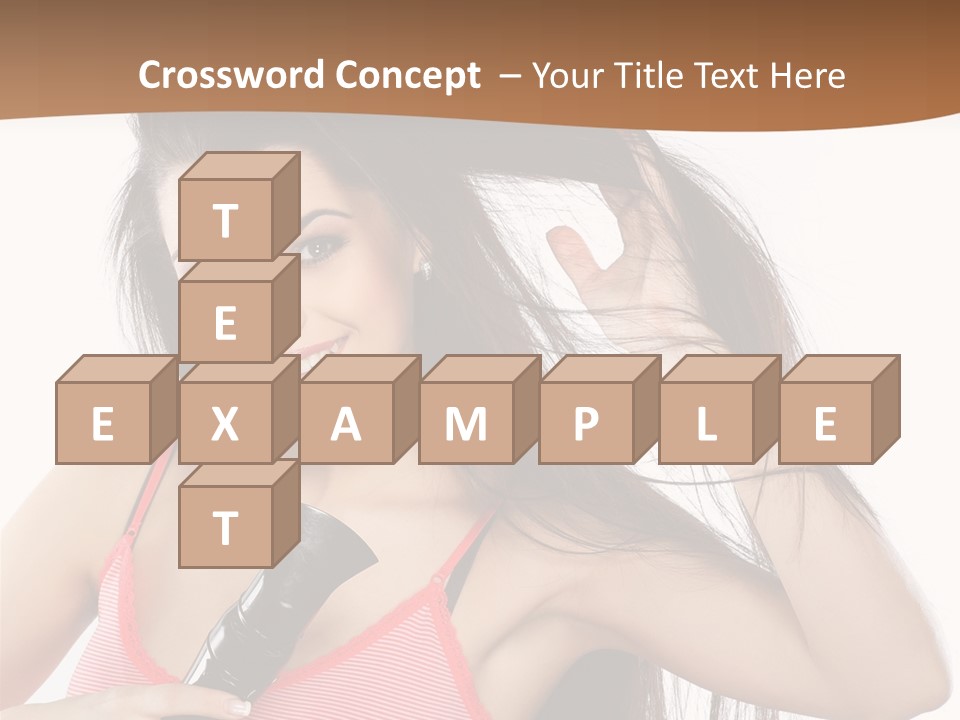 Brunette White Face PowerPoint Template