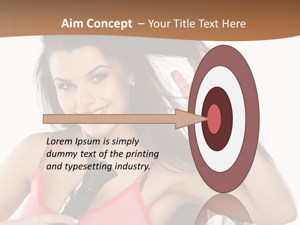 Brunette White Face PowerPoint Template