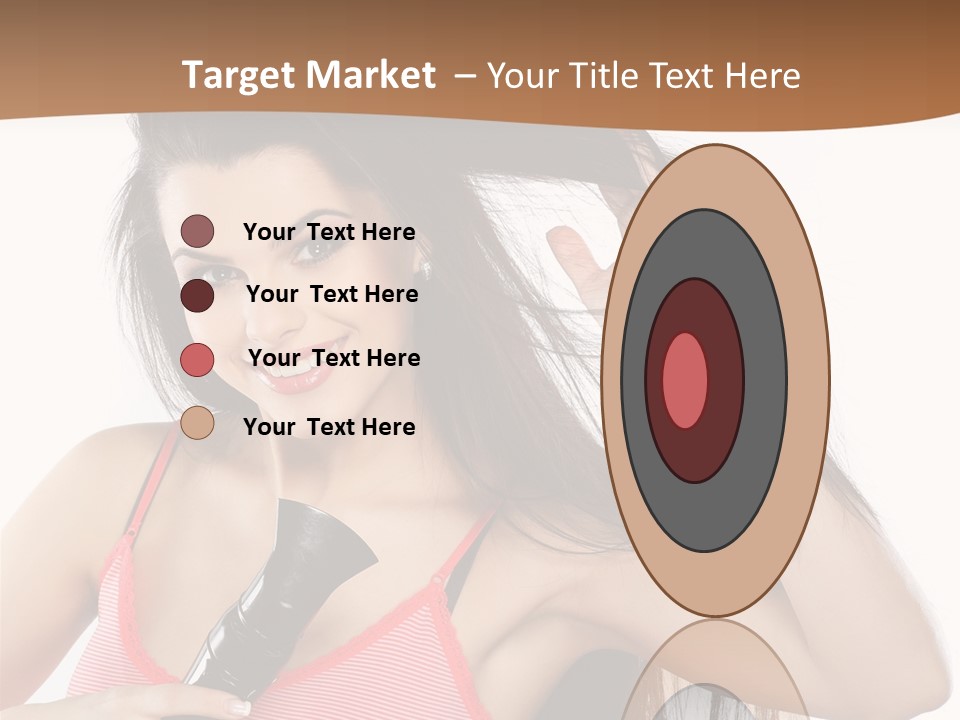 Brunette White Face PowerPoint Template