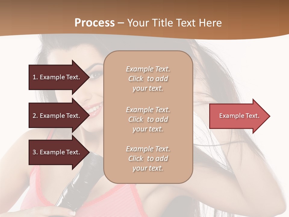Brunette White Face PowerPoint Template
