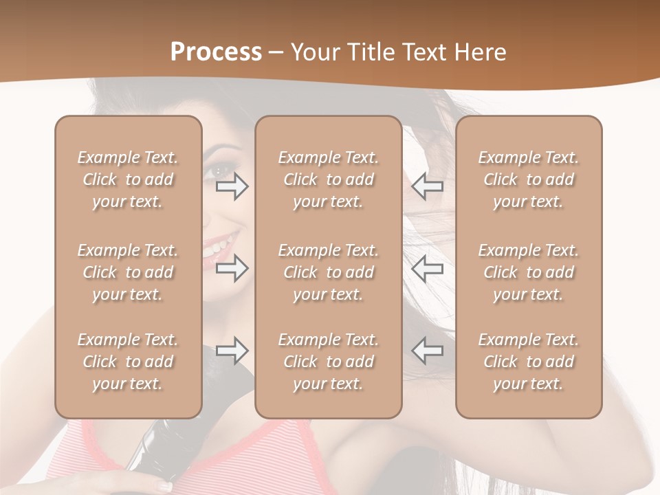Brunette White Face PowerPoint Template