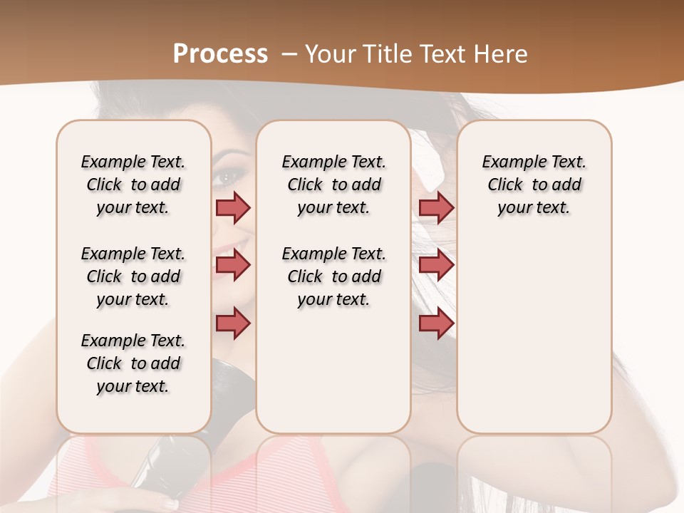 Brunette White Face PowerPoint Template