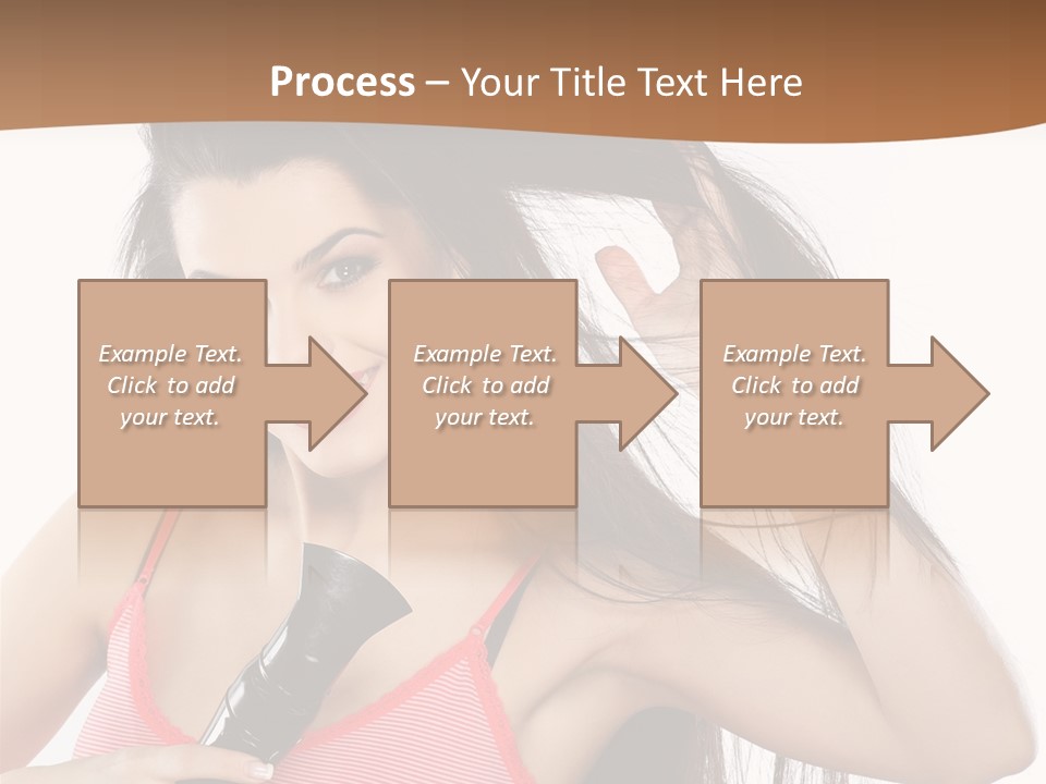 Brunette White Face PowerPoint Template