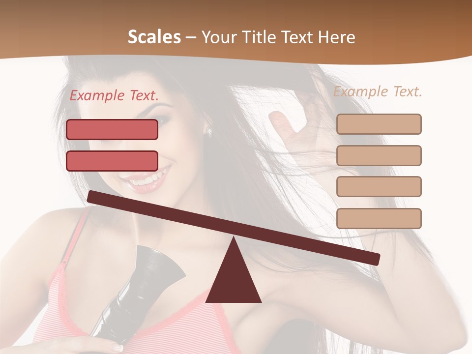 Brunette White Face PowerPoint Template