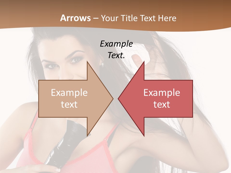 Brunette White Face PowerPoint Template