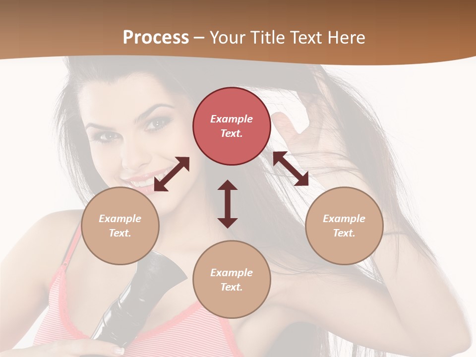 Brunette White Face PowerPoint Template