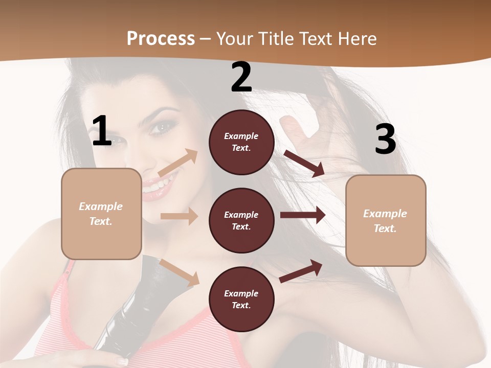 Brunette White Face PowerPoint Template