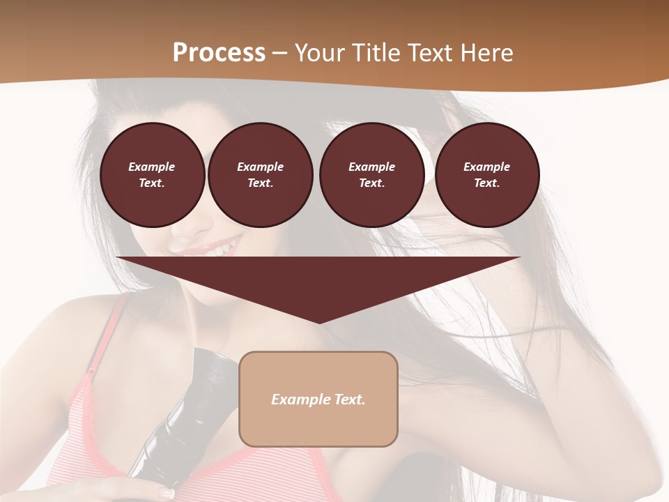 Brunette White Face PowerPoint Template