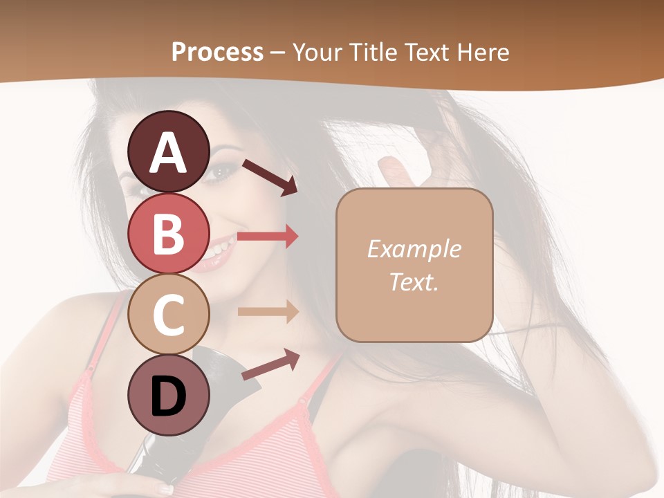 Brunette White Face PowerPoint Template