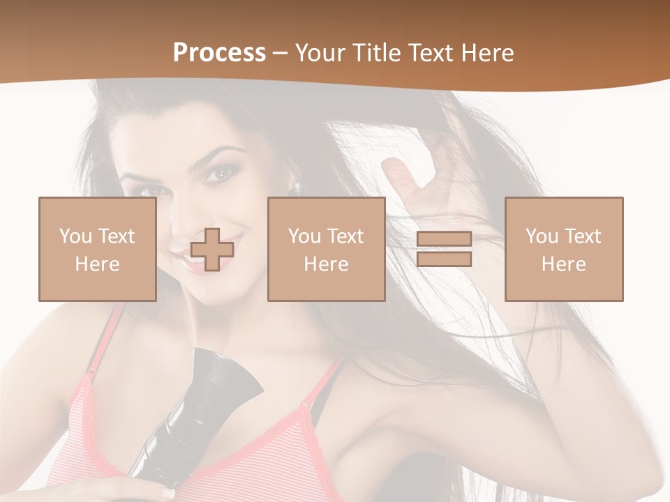 Brunette White Face PowerPoint Template