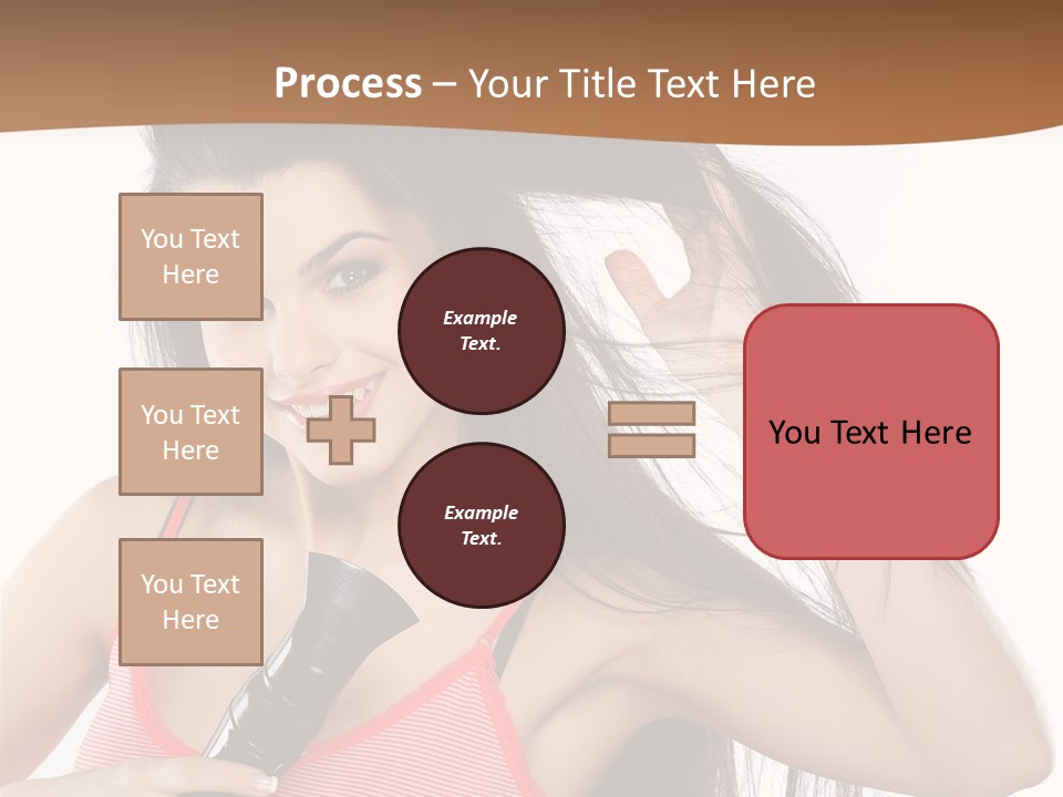 Brunette White Face PowerPoint Template