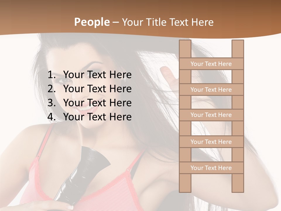Brunette White Face PowerPoint Template
