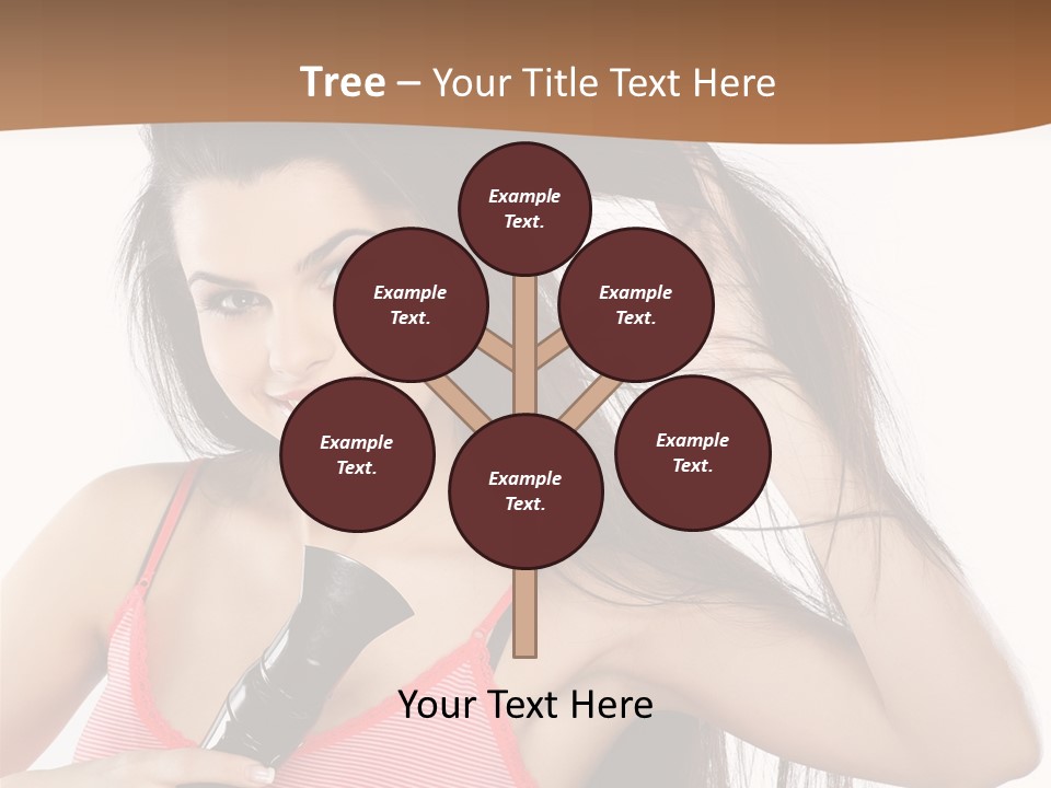 Brunette White Face PowerPoint Template