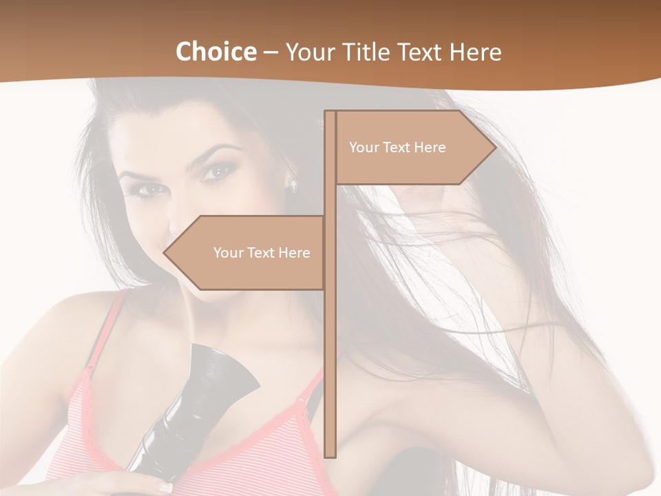 Brunette White Face PowerPoint Template