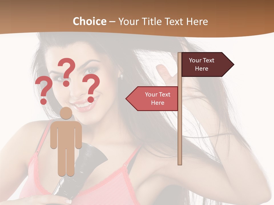 Brunette White Face PowerPoint Template