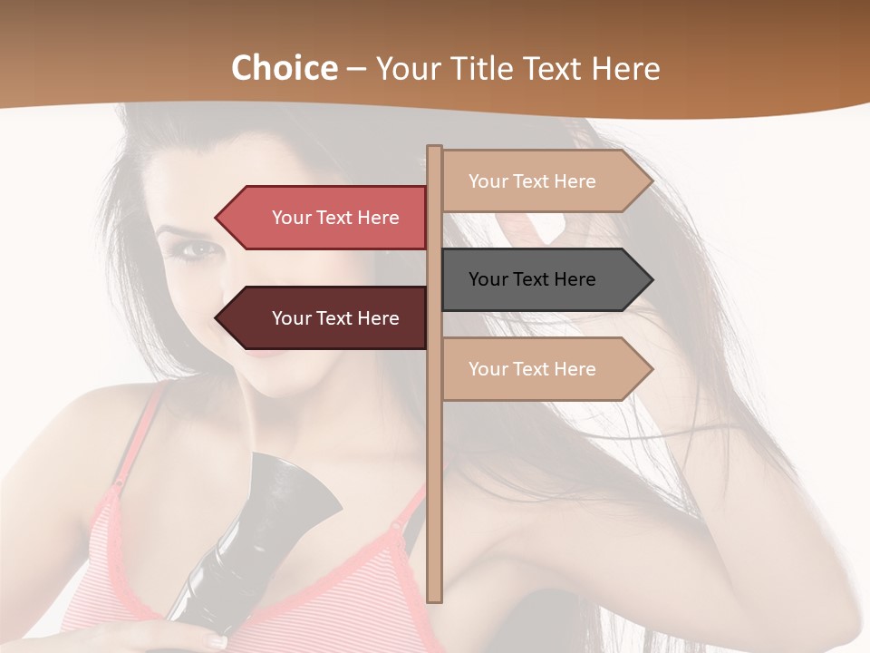 Brunette White Face PowerPoint Template