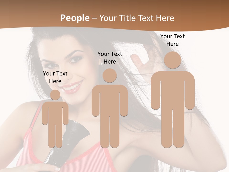 Brunette White Face PowerPoint Template