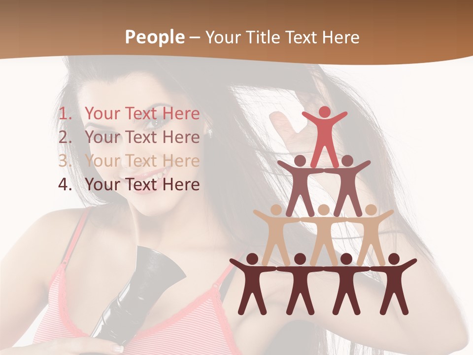 Brunette White Face PowerPoint Template