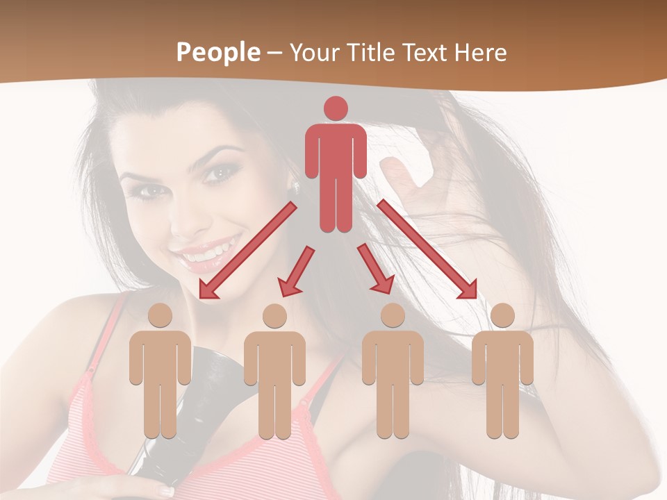 Brunette White Face PowerPoint Template