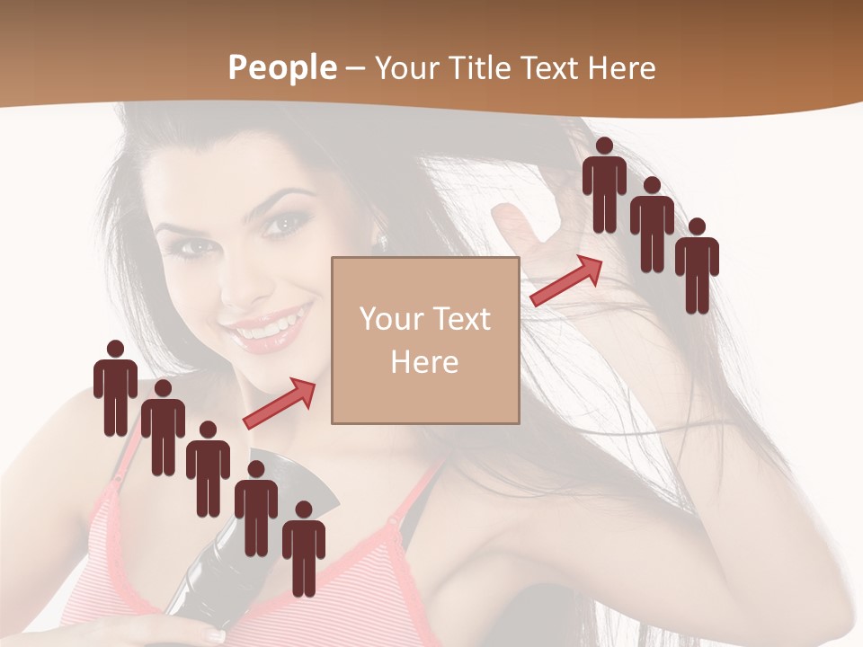 Brunette White Face PowerPoint Template