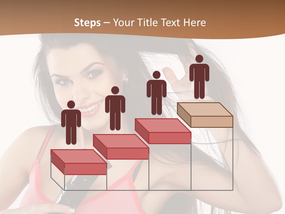 Brunette White Face PowerPoint Template