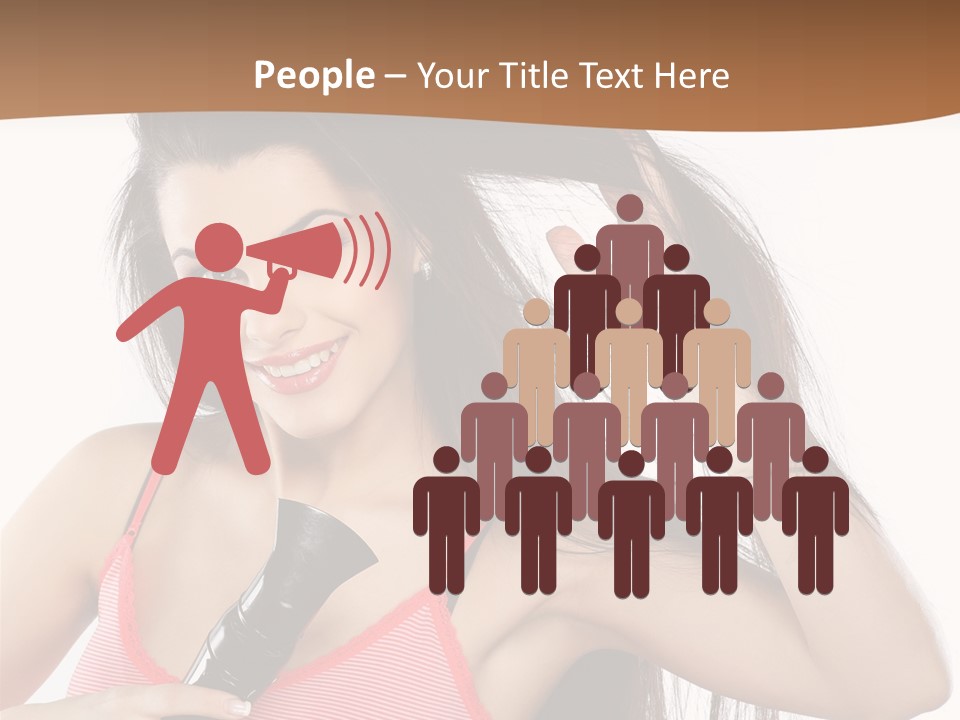 Brunette White Face PowerPoint Template