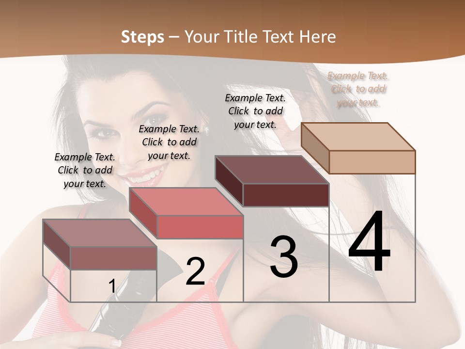 Brunette White Face PowerPoint Template