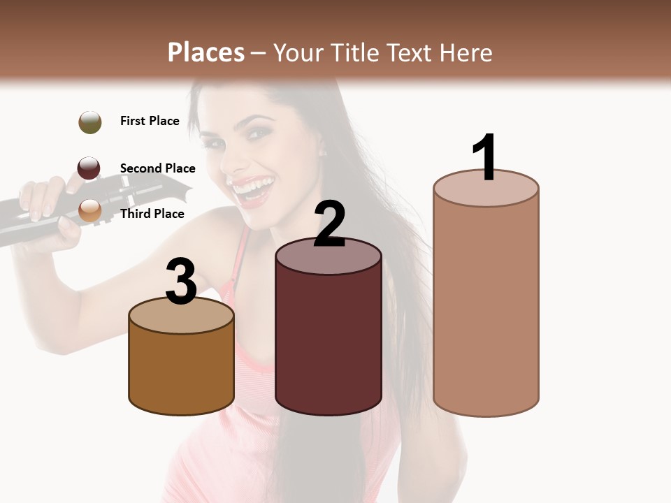 Color Teenagers Image PowerPoint Template