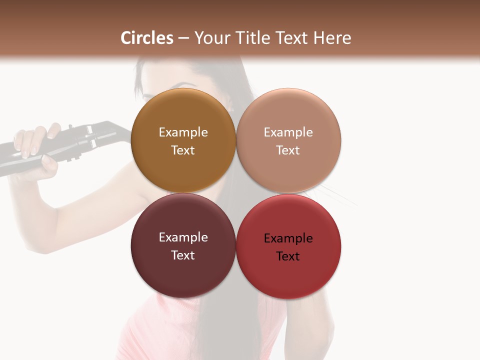 Color Teenagers Image PowerPoint Template