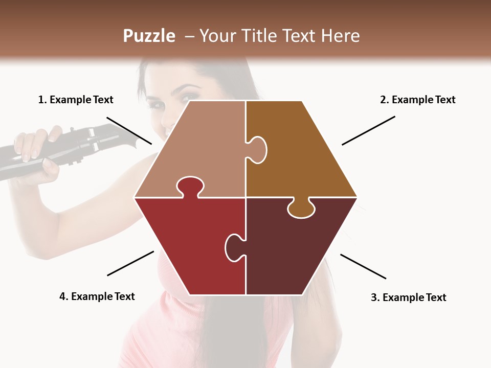 Color Teenagers Image PowerPoint Template