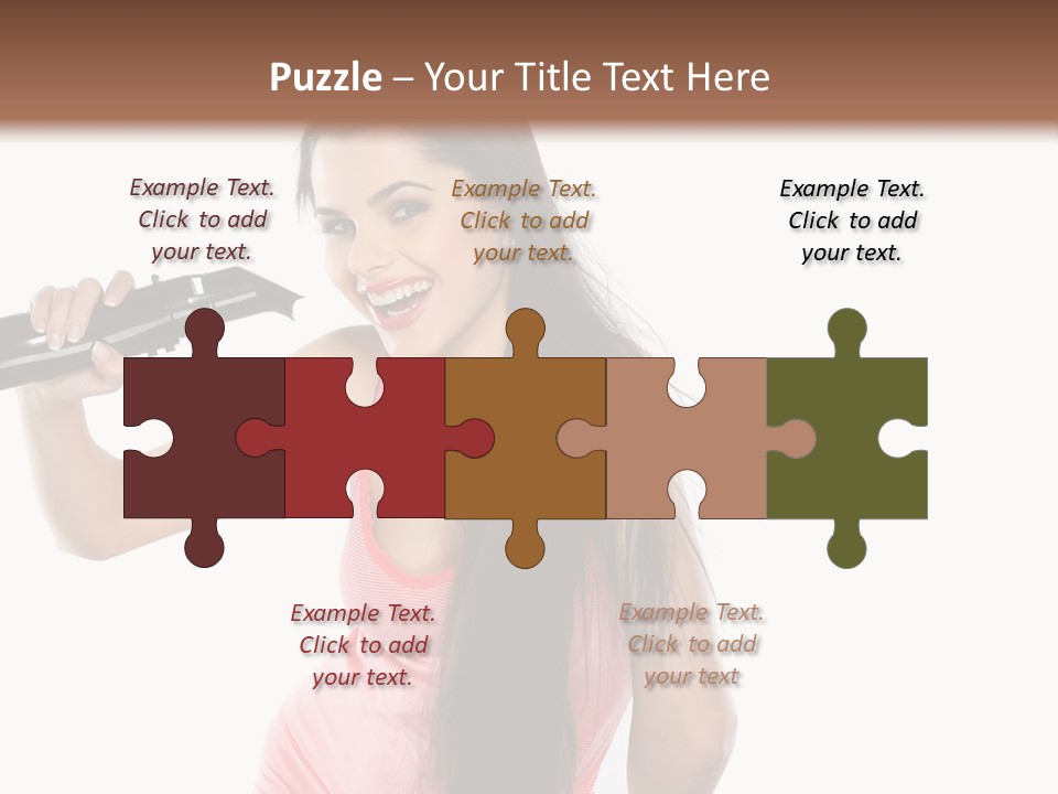 Color Teenagers Image PowerPoint Template