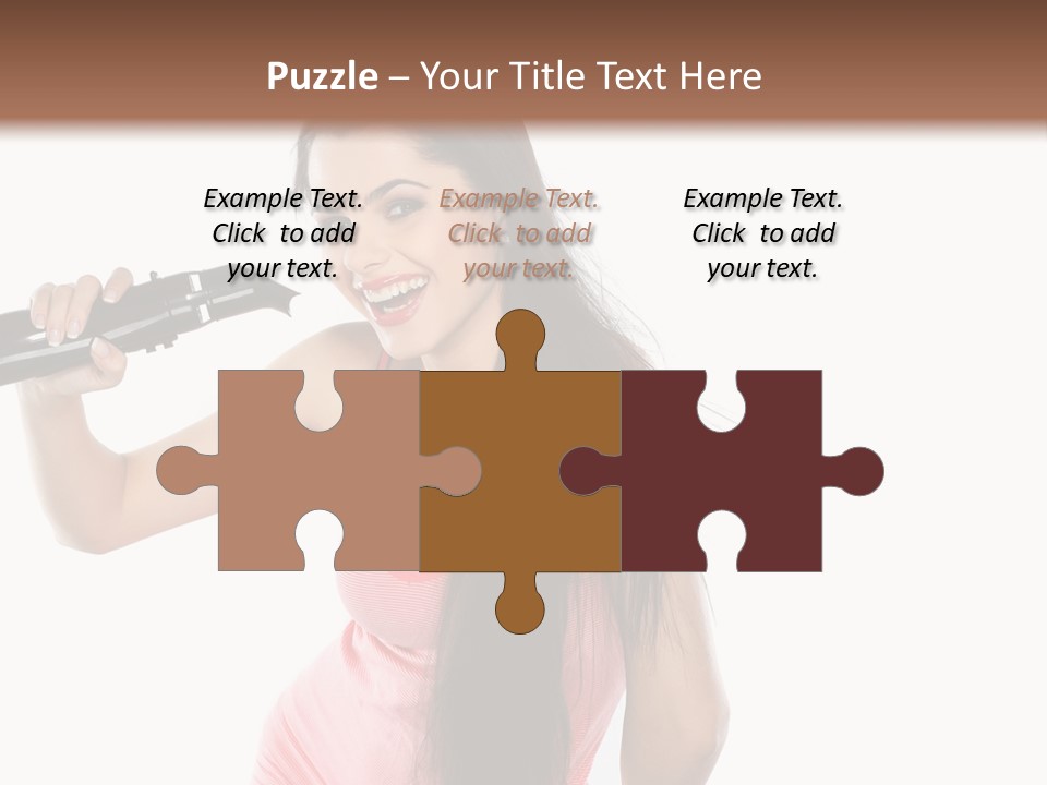 Color Teenagers Image PowerPoint Template