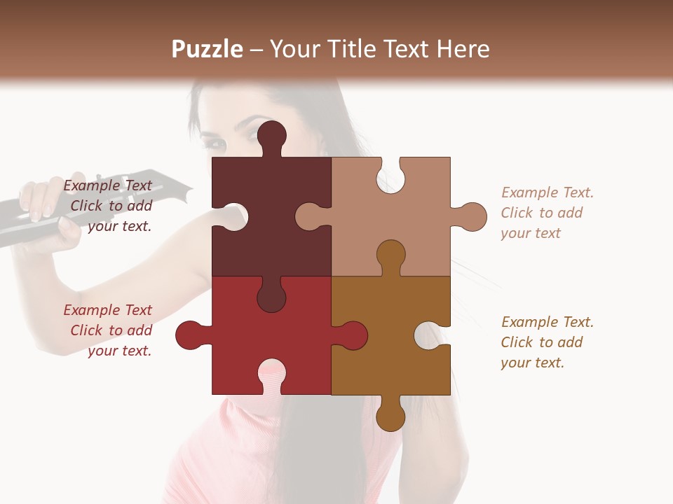 Color Teenagers Image PowerPoint Template