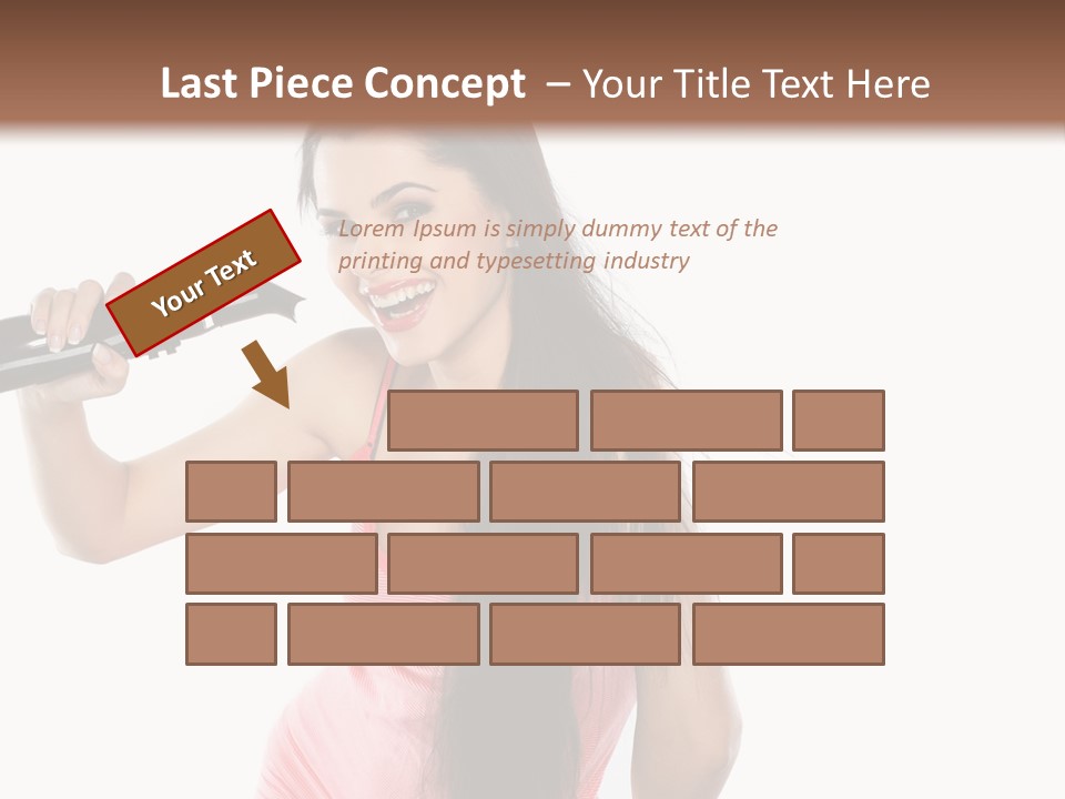 Color Teenagers Image PowerPoint Template