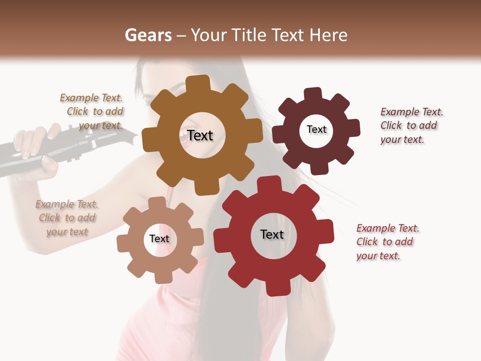 Color Teenagers Image PowerPoint Template