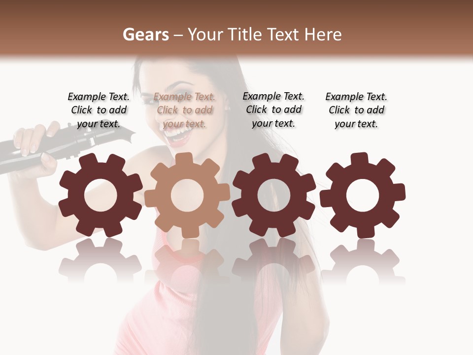 Color Teenagers Image PowerPoint Template