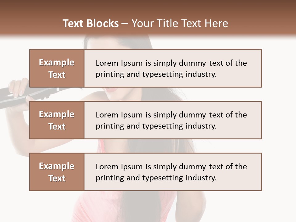 Color Teenagers Image PowerPoint Template