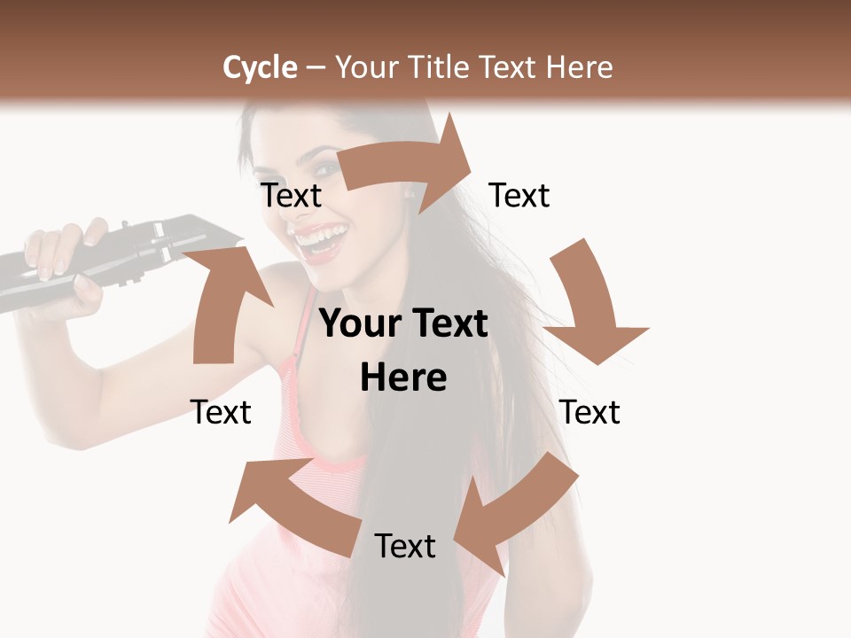 Color Teenagers Image PowerPoint Template