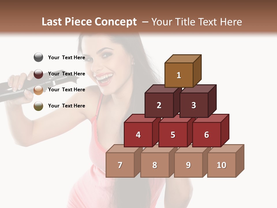 Color Teenagers Image PowerPoint Template