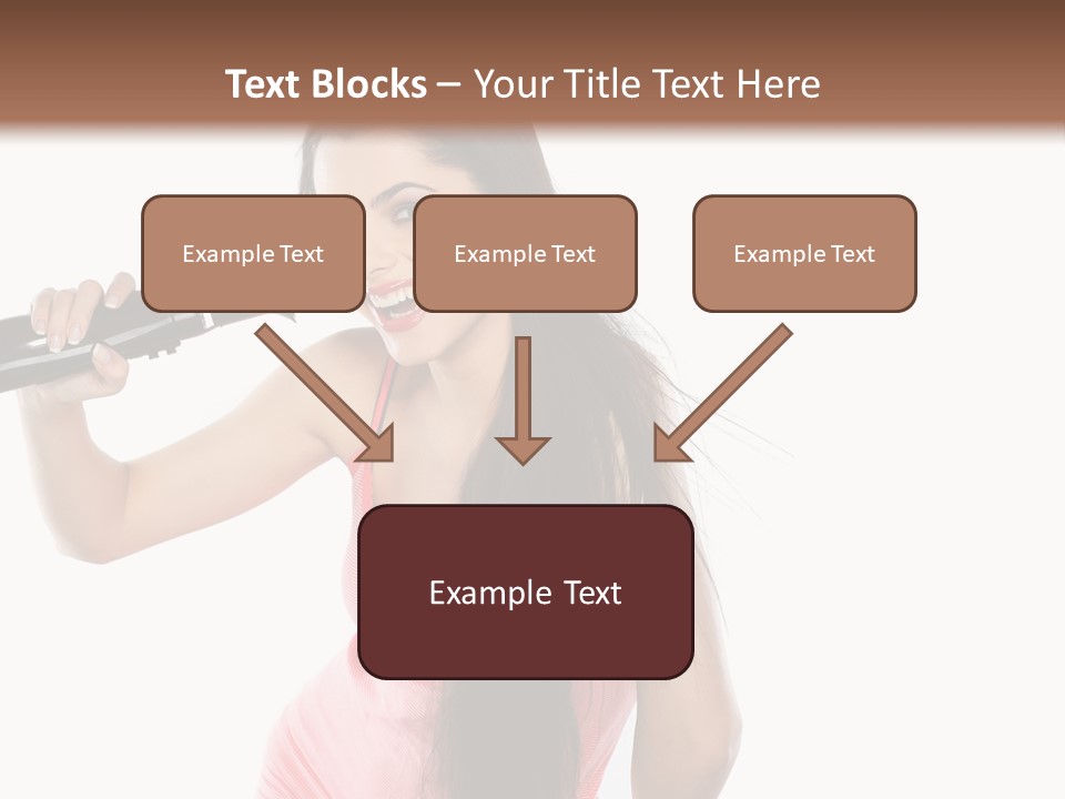 Color Teenagers Image PowerPoint Template