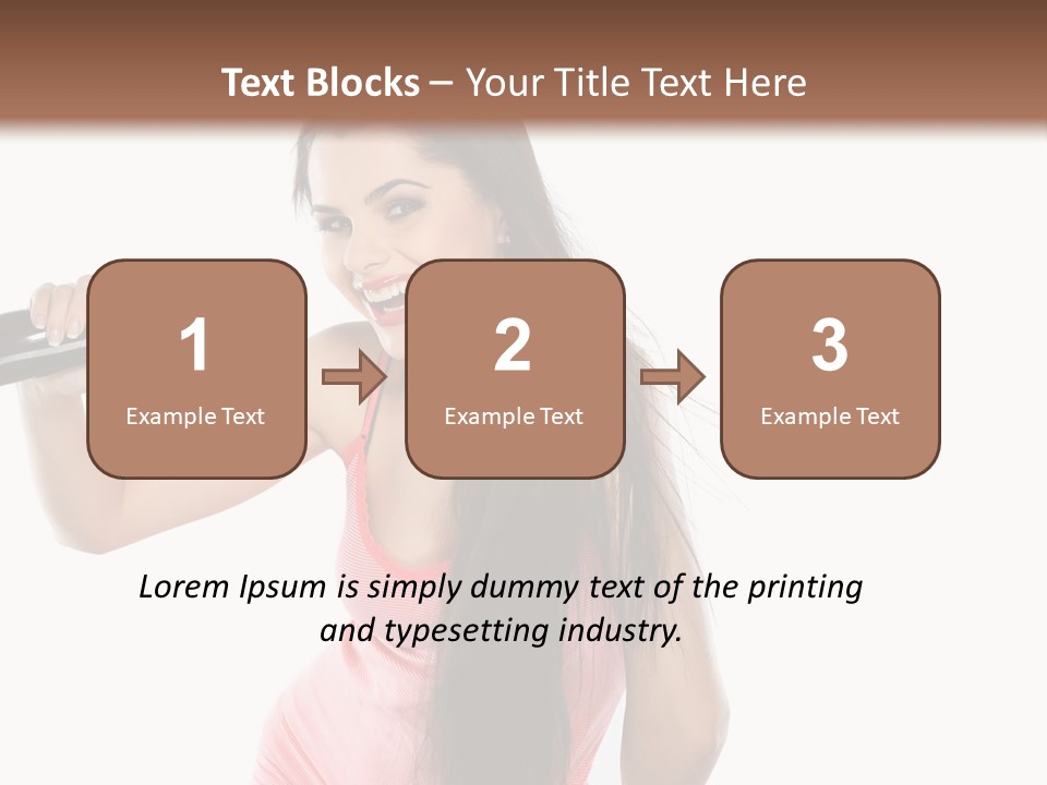 Color Teenagers Image PowerPoint Template