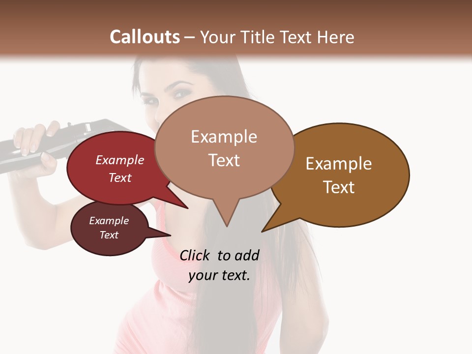 Color Teenagers Image PowerPoint Template